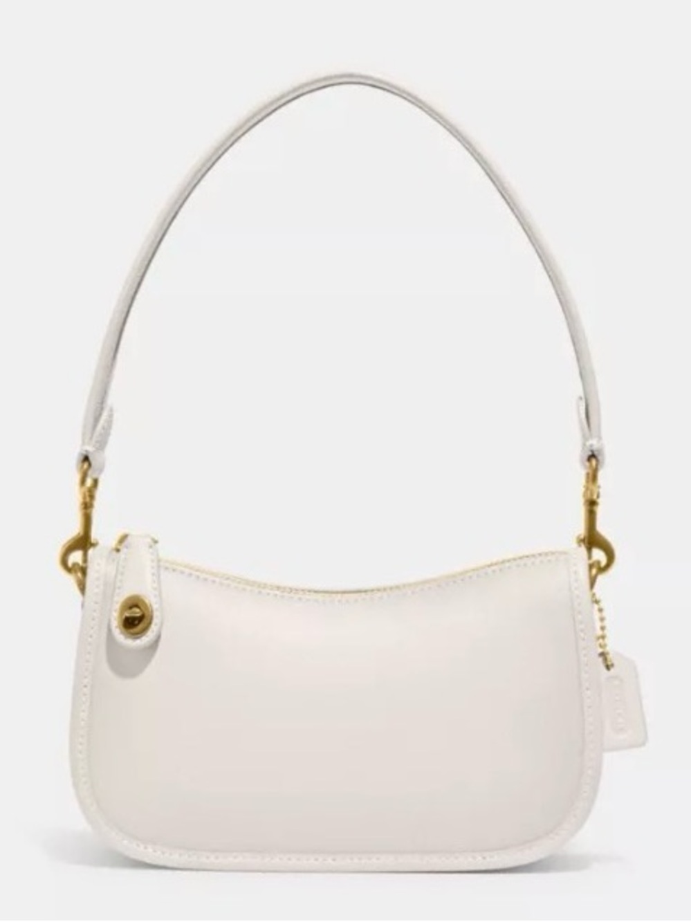 💛Coach NWT Chalk Swinger 20/Glovetanned Leather/ Turn lock Closure/BrassHardware